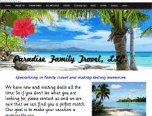 Tablet Screenshot of paradisefamilytravel.com